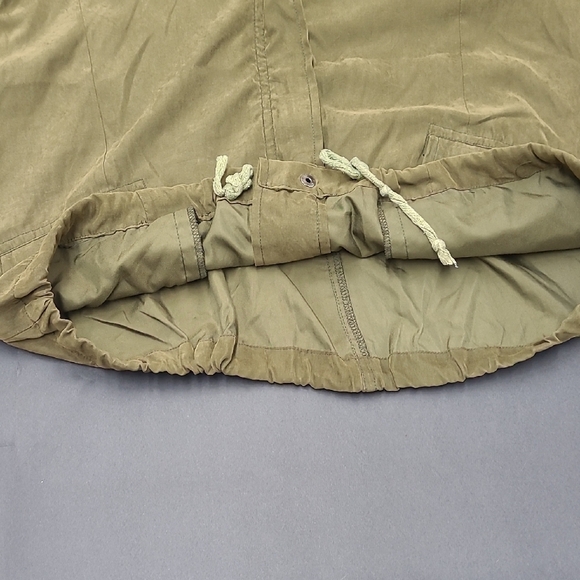 Brandy Melville Olive Green Military Hooded Jacket Size M/L - Picture 7 of 12